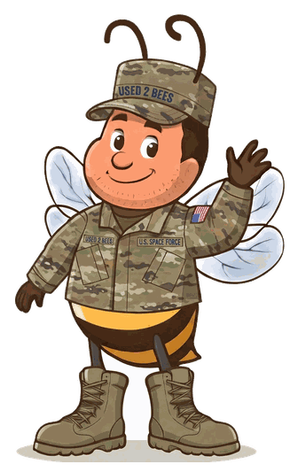Male Used 2 Bees Space Force mascot in Operational Camouflage Pattern