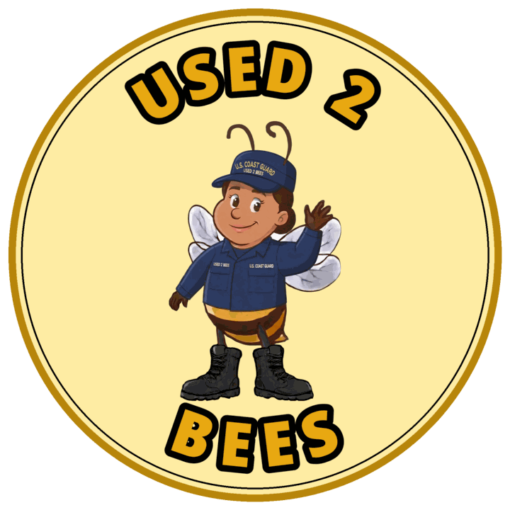 Used 2 Bees circle sticker — Coast Guard Camo (Female)