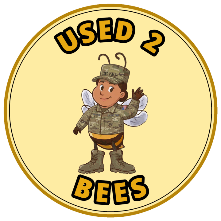 Used 2 Bees circle sticker — Space Force Camo (Female)
