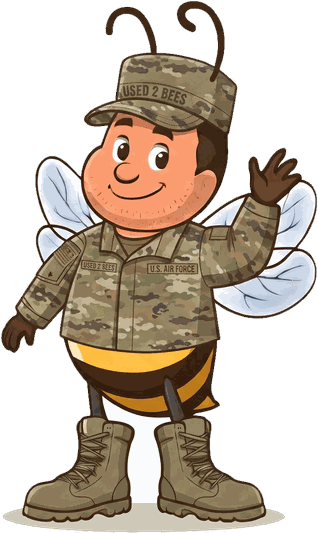 Male Used 2 Bees Air Force mascot in Operational Camouflage Pattern