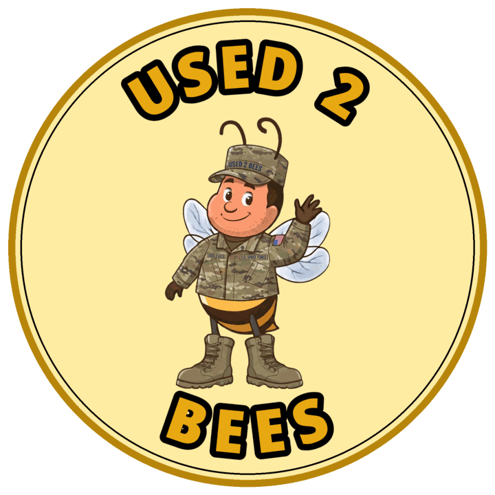 Used 2 Bees circle sticker — Space Force Camo (Male)