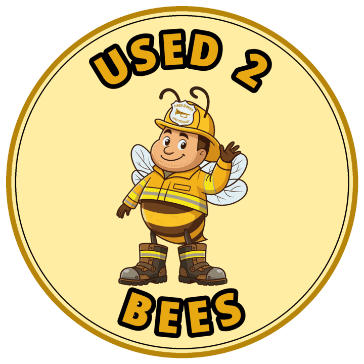 Used 2 Bees circle sticker — Fire Dept — Lieutenant