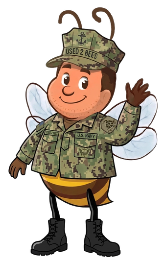 Male Used 2 Bees Navy mascot in Navy Working Uniform