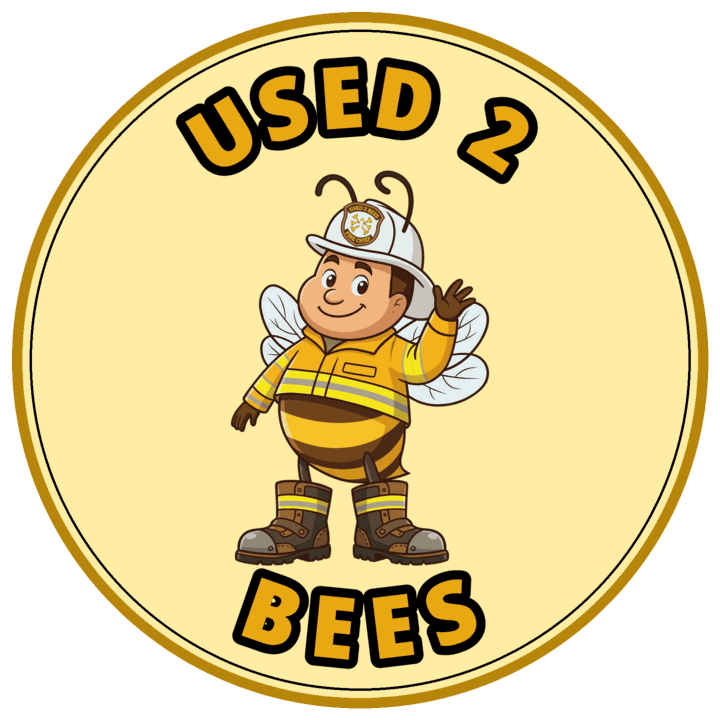 Used 2 Bees circle sticker — Fire Dept — Chief